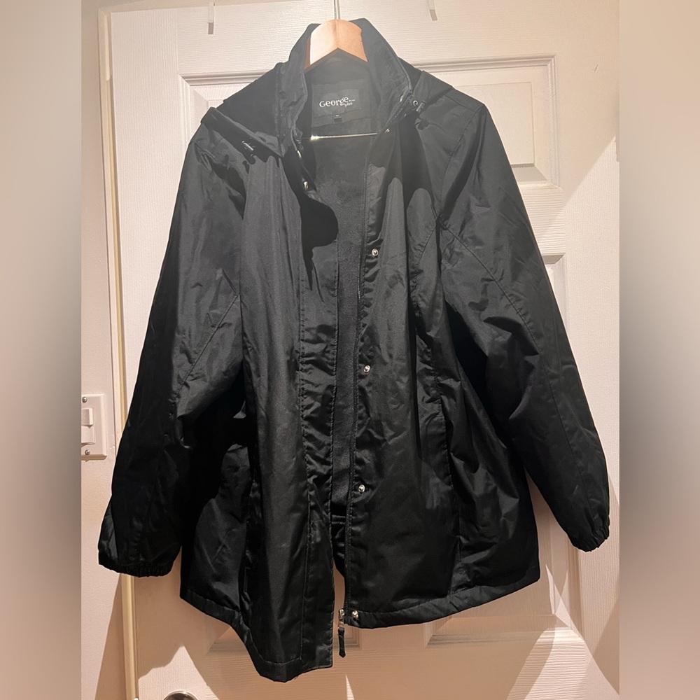 George Black Hooded Warm Jacket